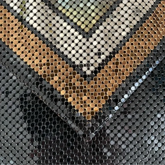 Whiting & Davis Chevron Metal Mesh Evening Bag - Picture 3 of 10